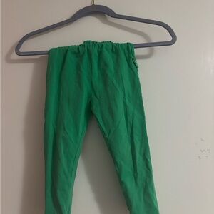 Kids Green Elastic Waist Leggings
